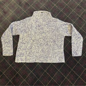 Eileen Fisher Purple White Knit Sweater Women's Small